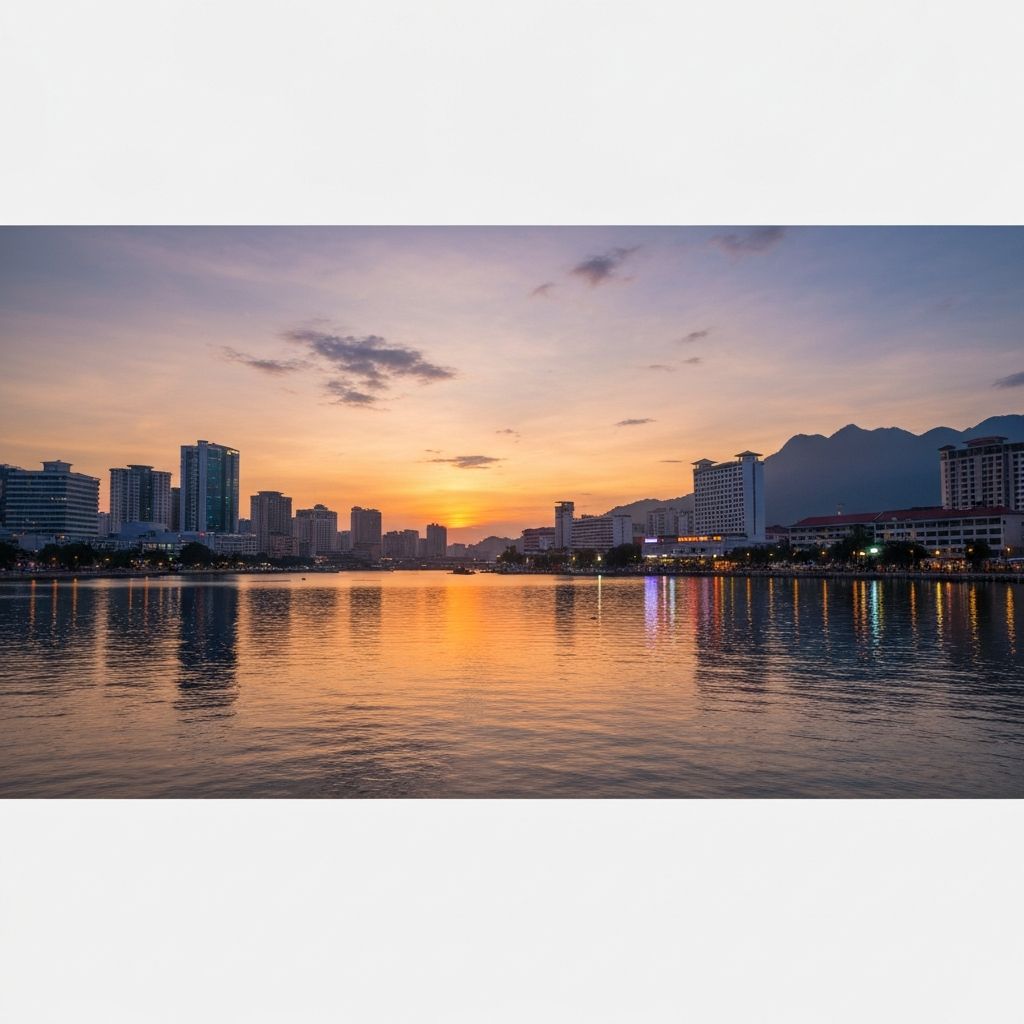 Kota Kinabalu waterfront Sabah - Beautiful Malaysia tourist destination for eVisa holders
